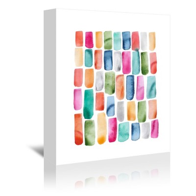 kate & laurel Sylvie Abstract Botanical 2 Leaves Framed Canvas by July Art Prints Online | Home & Garden