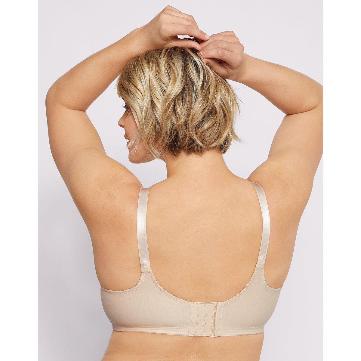Double Support Cotton Blend Wireless Bra - thumbnail 8