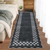 Area Rug Scalloped Rug Modern Bordered Rug Geometric Non Slip Low Pile Soft Accent Rugs for Living Room Bedroom - 2 of 4