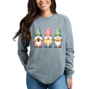 Simply Sage Market Fall Three Gnomes Garment Dyed Long Sleeve - 1 of 4
