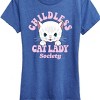 Women's - Instant Message - Childless Cat Lady Society Short Sleeve Graphic T-Shirt - 2 of 4