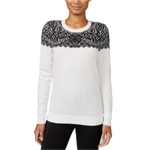 maison Jules Womens Intarsia Knit Sweater - 1 of 2