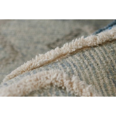 Handmade Moroccan Berber Inspired Blue Wool 5' x 8' Area Rug