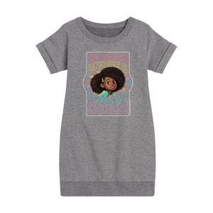 - Karma's World - My Hair's Unique Graphic Short Sleeve Fleece Dress - 1 of 3