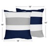 Sweet Jojo Designs Decorative Throw Pillows 18in. Stripe Navy and Gray 2pc - 4 of 4