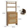 Shoe Storage Cabinet with Hanging Hooks & Flip Drawers, Hidden Shoe Rack - 2 of 4