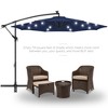 Best Choice Products 10ft Solar LED Offset Hanging Outdoor Market Patio Umbrella w/ Adjustable Tilt - 2 of 4