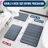 MEMORY FOAM BATH MAT 30X20 INCH - ULTRA SOFT ABSORBENT, THICK NON-SLIP & MACHINE WASHABLE FOR SINK/SHOWER, DARK GREY - 2 of 4