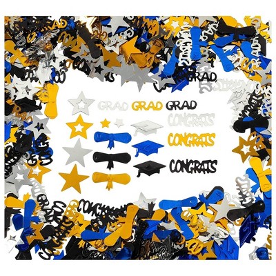 Mortarboard Die Cut Confetti Graduation Cap Confetti for Open House Party Decor Graduation Party Decorations Confetti