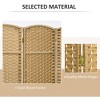Gulches Room Divider, 6 Panel Folding Privacy Screen, 5.6' Tall Freestanding Wall Partition for Home Office, Bedroom, Nature Wood - 3 of 4