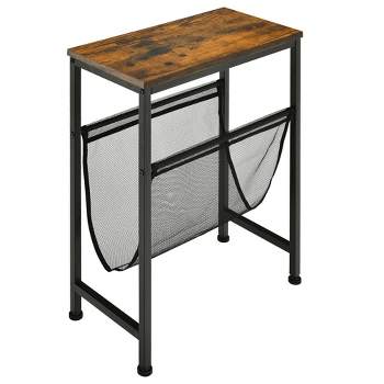 Costway Narrow End Table Magazine Holder Sling Industrial Accent Console Table