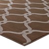 Modway Beltara Chain Link Transitional Trellis 8x10 Area Rug - Dark Tan and Beige,  100% Soft Heat-Set Polypropylene ,  Tight Low Pile Weave - 3 of 4