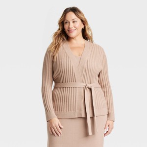 Women's Belted Cardigan - Ava & Viv™ - 1 of 3