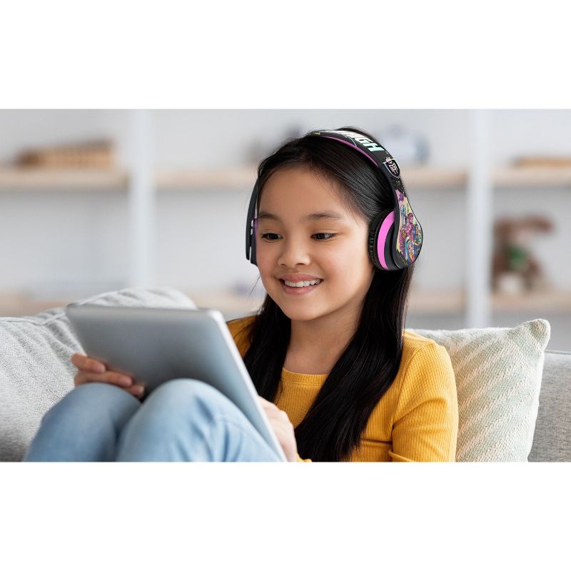 eKids Monster High Bluetooth Headphones for Kids - Multicolored (MH-B52.EXV23XOLB), 4 of 5