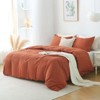 Karl Home | Duvet Cover Set Solid Color Bedding Set 3 Pieces - 2 of 4