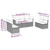 vidaXL 7 Piece Patio Sofa Set with Cushions - Black and Cream Without Table - 3 of 4