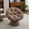 Oversized Swivel Accent Chair,360° Swivel Barrel Chair, Multicoloured Papasan Chair for Living Room-Cuddlewood - 3 of 4