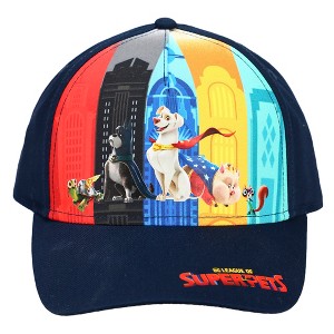 DC League of Super Pets Character Panels Navy Youth Snapback Hat - 1 of 4