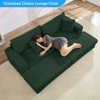 Mjkone Corduroy Comfy Chaise Lounge Deep Seat Sleeper Sofa Chair with Storage Ottoman,Upholstered Single/Loveseat Sofa - 3 of 4