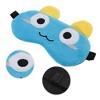 Unique Bargains Soft Cartoon Sleep Mask Staring Eyes Blue 1 Pc - 3 of 4