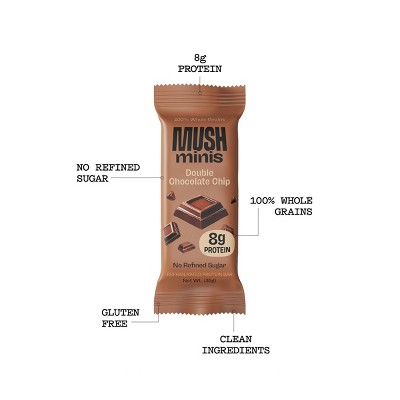 MUSH Double Chocolate Chip Mini Protein Bars - 9.6oz/8ct
