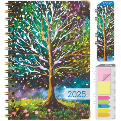 Global Printed Products Hardcover CY 2025 Fashion Planner - 5.5"x8" (Black Tree Seasons)