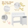 Kids Desk and Chair Set, Wooden Children Study Table with Storage Cabinet & Hutch, Student Writing Table for 3-12 Years Girls Boys Bedroom Nursery - 2 of 4
