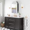 Wooakway 24 x 36 Inch Recessed or Wall Mount Medicine Cabinet Black Bathroom Storage with 3 Cupboards - 2 of 4