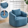 KWPZQEB 360 Degree Swivel Chair, Teddy Fleece Swivel Barrel Chair with Soft Pillow, Comfy Single Sofa, Accent Reading Chair for Living Room,Apartment - 4 of 4