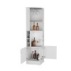 Chery Life Corner Bar Cabinet With Glass Rack, Double Door Cabinet, Eight Built-In Wine Rack - 4 of 4
