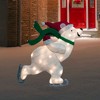 Northlight 36.25" Lighted Skating Polar Bear Christmas Decoration - 2 of 4