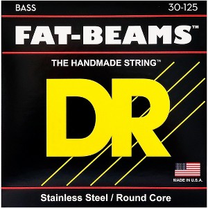 DR Strings Fat-Beams Stainless Steel Medium 6-String Bass Strings (30-125) - 1 of 3