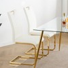NicBex C-shaped Dining Chair Set of 2 Modern Upholstered Faux Leather Side Chair with Metal Legs for Dining Room - 4 of 4