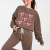 Simply Sage Market S.W.Smiley Smiley Face Coquette Chart Lightweight Garment Dyed Sweatshirt - 2 of 4