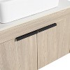 Vynxaria 30 in. Single Floating White Oak Plywood Bath Vanity with White Stone Slab Ceramic Top KD-PACKING Ready to Assemble - 4 of 4