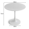 Anybear 31.5" Round White Dining Table, Medieval Casual Table Seating 2-4 People - 3 of 4