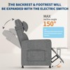Recliner Chair - Adjustable Recliner Sofa, Overstuffed Ergonomic Design, Tall Back, 2 Side Pockets, for Living Room - 4 of 4