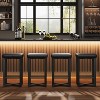 Jojoka Bar Stools Set of 2,24.6" Upholstered Bar Stools with Metal Frame & Footrest for Dining Room - 3 of 4