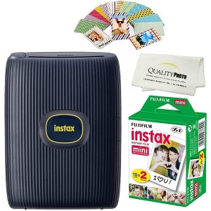 Fujifilm Instax Mini Link 2 Smartphone Printer Plus Instax Mini Films 20 Pack. Plus Stickers. Bonus All-Purpose Microfiber Cloth - 1 of 4