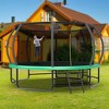 Whisen Outdoor Pumpkin Trampoline with Safety Enclosure Net, Foam Padded Poles, W-Shaped Legs, Balance Bars - 2 of 4