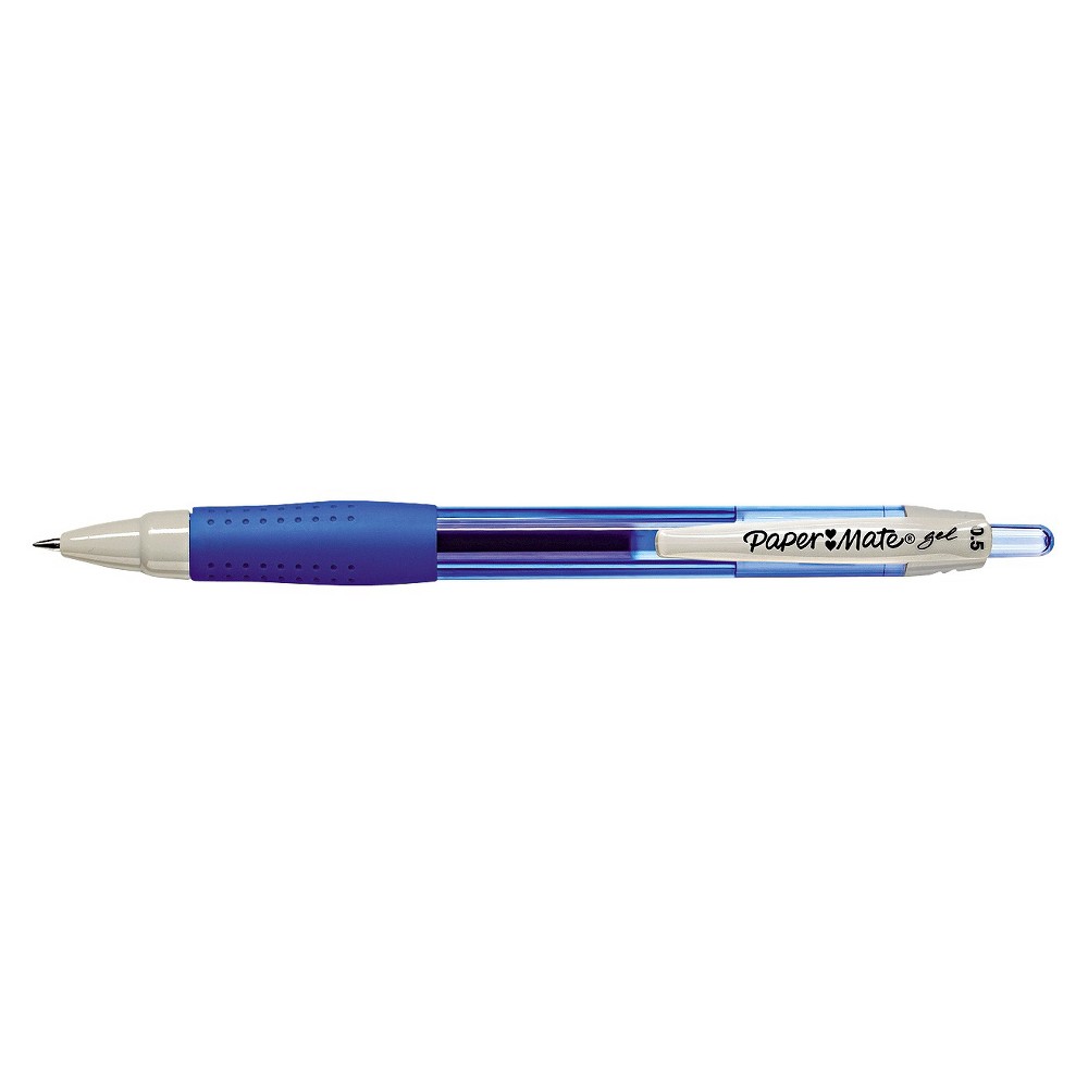UPC 071641011212 product image for Paper Mate Roller Ball Retractable Gel Pen, Blue Ink, Fine, 12ct | upcitemdb.com