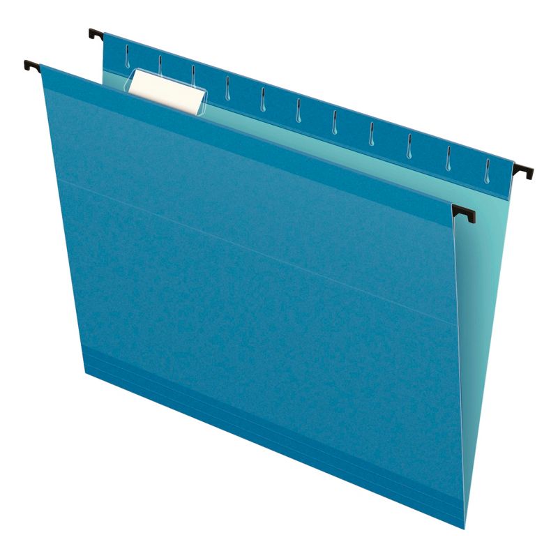 Pendaflex SureHook Hanging File Folder, Letter Size, 1/5 Cut Tabs, Blue, Pack of 20, 1 of 2