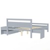 CAVINAS Queen Size Platform Bed Modern Pine Bed Frame with Headboard, 2 Bedside Tables and 2 Storage Drawers for Bedroom - 3 of 4