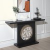 KIGFTSOD 56in Modern Black Wood Console Table with Gold Accent - Narrow Decorative Entryway/Sofa Table for Living Room, Hallway - 2 of 4
