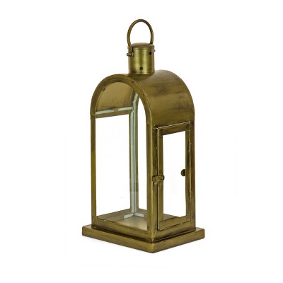 HGTV Home Collection Arched Candle Lantern, Christmas Themed Home Decor, Small, Antique Bronze, 16 in