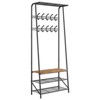 Coat Rack, Hall Tree with Shoe Bench for Entryway, Entryway Bench with Coat Rack, 4-in-1Multifunctional Hallway Organizer w/5 Removable Hooks - 2 of 4