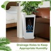 TUYOHW Set of 2 Tall Planters for Plants, 24" Tapered Tall Planters with Tray for Porch, Patio, Backyard, Large Planters for Outdoor Indoor Plants - 4 of 4