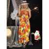LA LEELA Women's A line Slit Smocked Maxi Casual Beach Dress Tube Top Evening Long Strapless Christmas Outfits for Women - 2 of 4