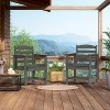Outdoor Patio Dining Chairs, HDPE Plastic Outdoor Patio Chairs All-Weather Durable Garden Seating for Yard, Outside, Poolside, Deck, Porch - 2 of 4