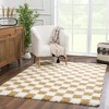 Hauteloom Atira Living Room, Bedroom Area Rug - Contemporary - Plush Pile - Light Mustard, Cream - 6'7" x 9'6" - 3 of 4